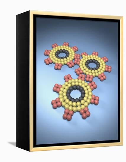 Gears Composed of Molecules-null-Framed Premier Image Canvas