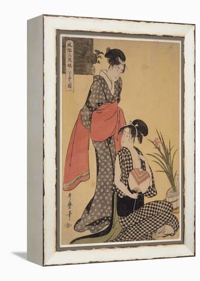 Gebon No Zu (Colour Woodblock Print)-Kitagawa Utamaro-Framed Premier Image Canvas
