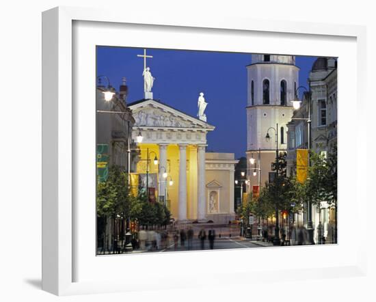 Gedimino Bell Tower and Cathedral, Vilnius, Lithuania-Peter Adams-Framed Photographic Print