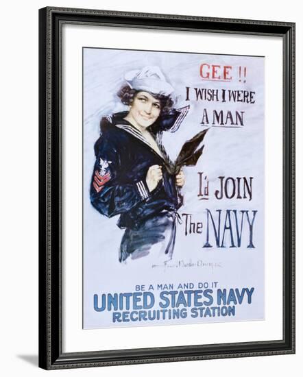 Gee!! I Wish I Were a Man, c.1918-Howard Chandler Christy-Framed Art Print