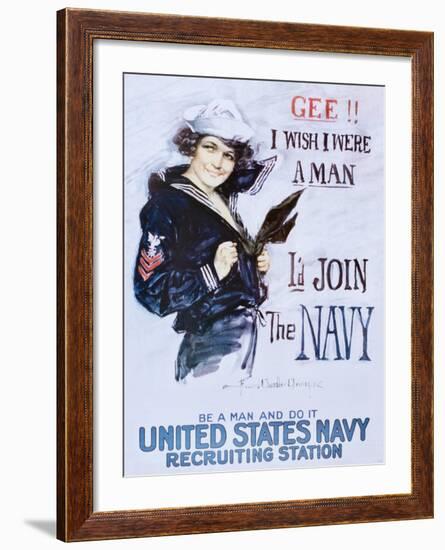 Gee!! I Wish I Were a Man, c.1918-Howard Chandler Christy-Framed Art Print