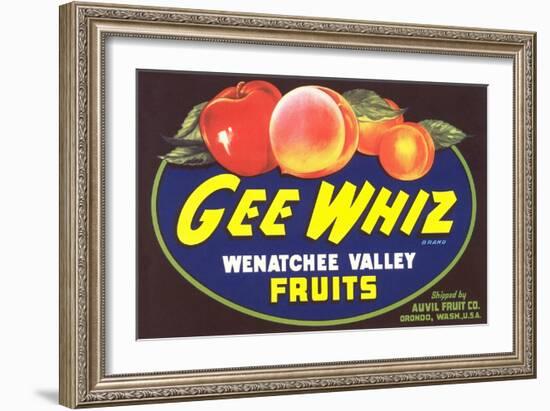 Gee Whiz Label-null-Framed Art Print