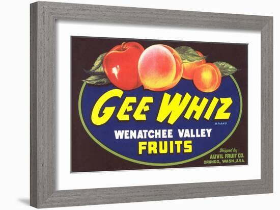 Gee Whiz Label-null-Framed Art Print