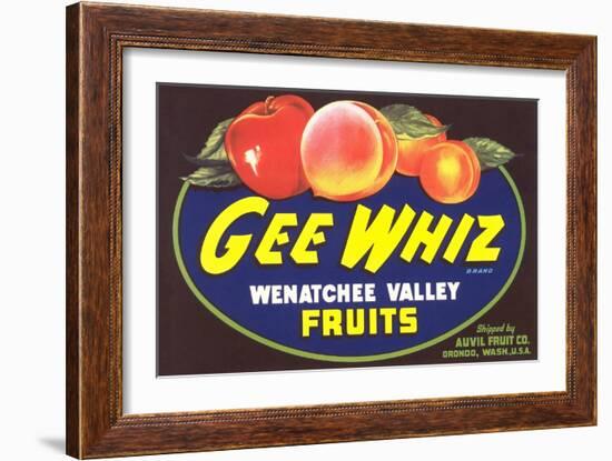 Gee Whiz Label-null-Framed Art Print