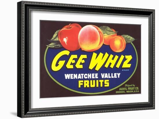 Gee Whiz Label-null-Framed Art Print