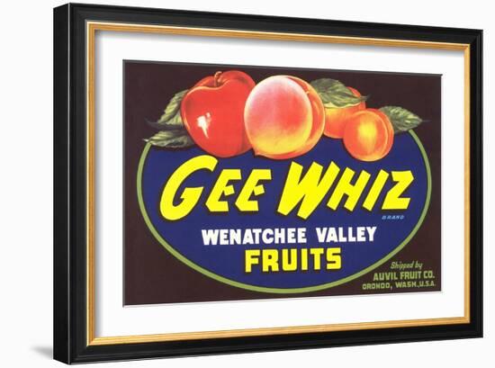 Gee Whiz Label-null-Framed Art Print