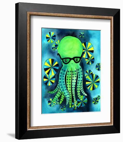 Geeky Octopus-My Zoetrope-Framed Giclee Print