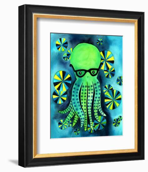 Geeky Octopus-My Zoetrope-Framed Giclee Print