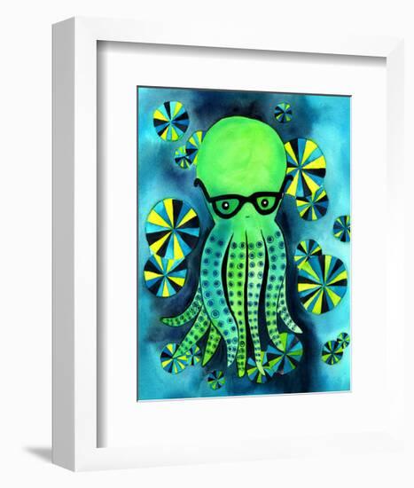 Geeky Octopus-My Zoetrope-Framed Giclee Print