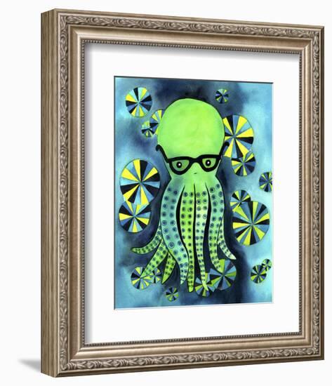 Geeky Octopus-My Zoetrope-Framed Art Print