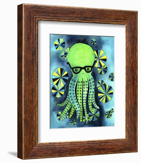 Geeky Octopus-My Zoetrope-Framed Art Print