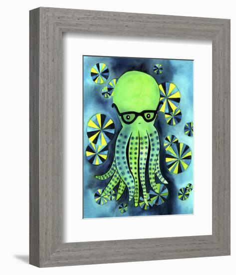 Geeky Octopus-My Zoetrope-Framed Art Print