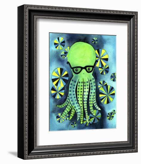 Geeky Octopus-My Zoetrope-Framed Art Print