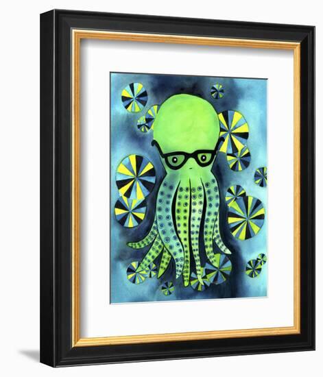 Geeky Octopus-My Zoetrope-Framed Art Print