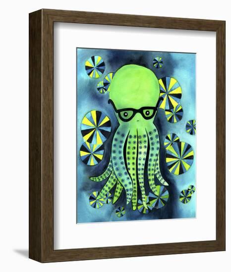 Geeky Octopus-My Zoetrope-Framed Art Print