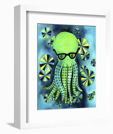 Geeky Octopus-My Zoetrope-Framed Art Print