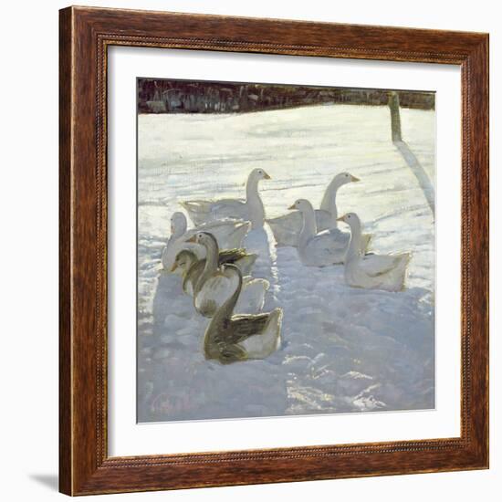 Geese Against the Light-Timothy Easton-Framed Giclee Print