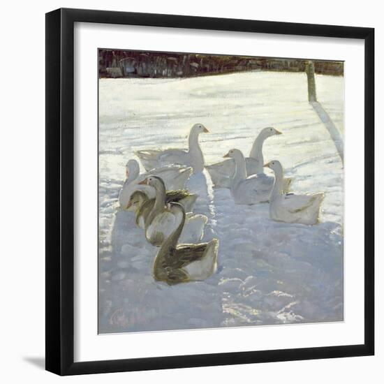 Geese Against the Light-Timothy Easton-Framed Giclee Print