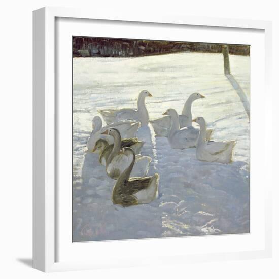 Geese Against the Light-Timothy Easton-Framed Giclee Print