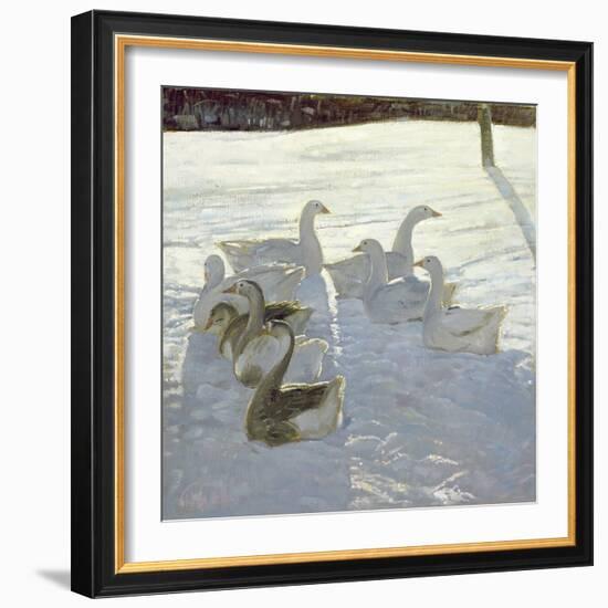 Geese Against the Light-Timothy Easton-Framed Giclee Print