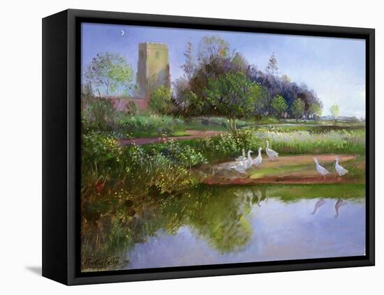 Geese at Sundown, 1991-Timothy Easton-Framed Premier Image Canvas