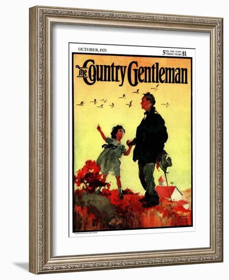 "Geese Flying South," Country Gentleman Cover, October 1, 1925-William Meade Prince-Framed Giclee Print