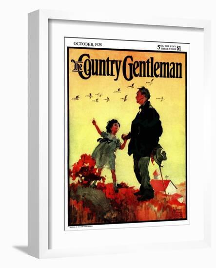 "Geese Flying South," Country Gentleman Cover, October 1, 1925-William Meade Prince-Framed Giclee Print