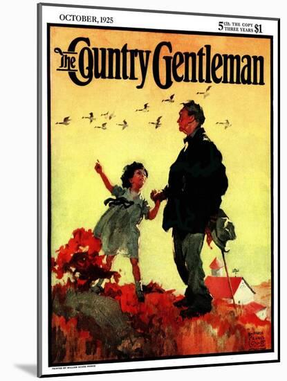 "Geese Flying South," Country Gentleman Cover, October 1, 1925-William Meade Prince-Mounted Giclee Print