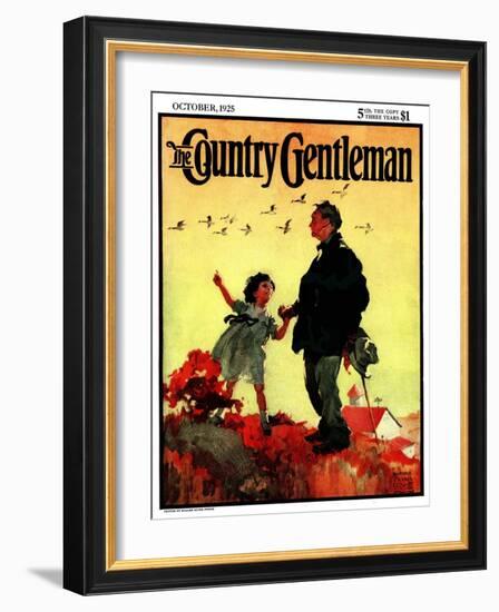 "Geese Flying South," Country Gentleman Cover, October 1, 1925-William Meade Prince-Framed Giclee Print