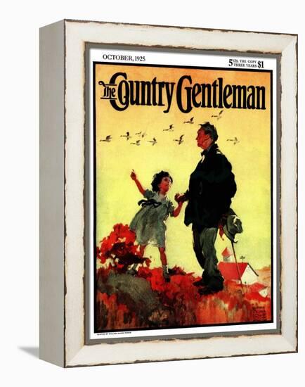 "Geese Flying South," Country Gentleman Cover, October 1, 1925-William Meade Prince-Framed Premier Image Canvas