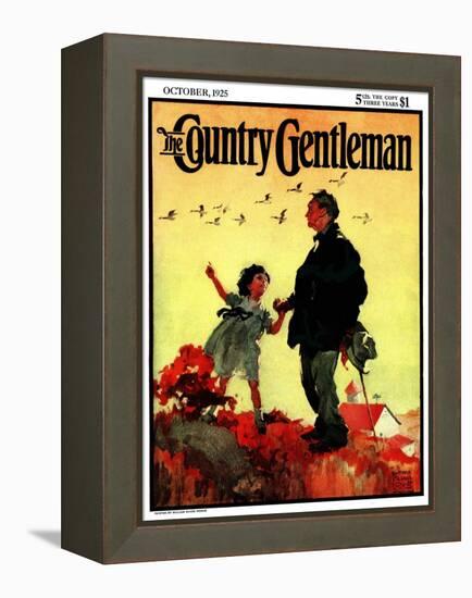 "Geese Flying South," Country Gentleman Cover, October 1, 1925-William Meade Prince-Framed Premier Image Canvas