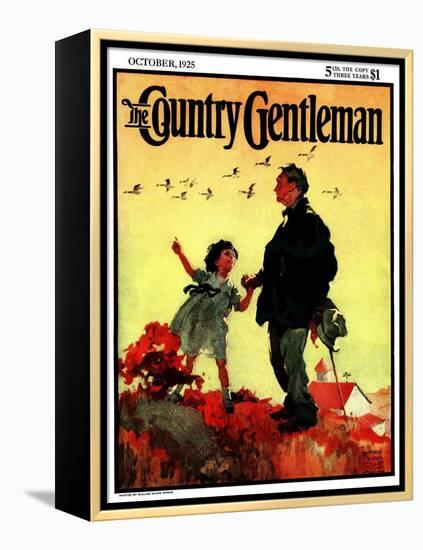 "Geese Flying South," Country Gentleman Cover, October 1, 1925-William Meade Prince-Framed Premier Image Canvas