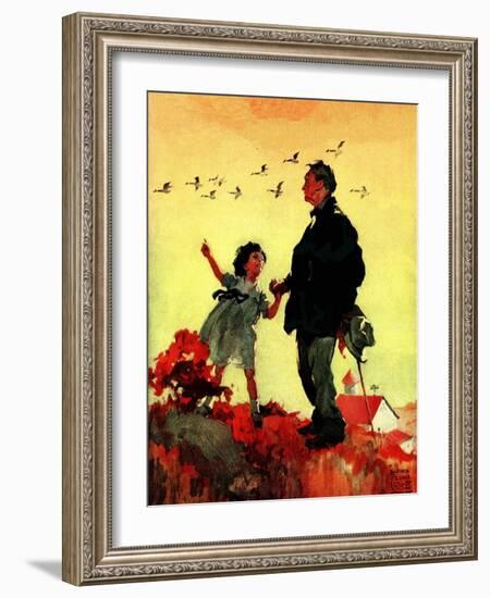 "Geese Flying South,"October 1, 1925-William Meade Prince-Framed Giclee Print