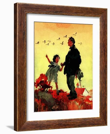 "Geese Flying South,"October 1, 1925-William Meade Prince-Framed Giclee Print