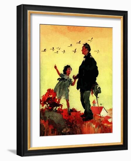 "Geese Flying South,"October 1, 1925-William Meade Prince-Framed Giclee Print