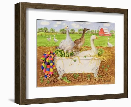 Geese in Bathtub, 1998-E.B. Watts-Framed Giclee Print