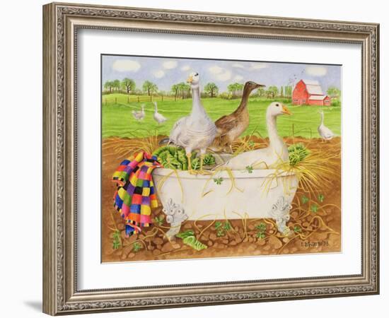 Geese in Bathtub, 1998-E.B. Watts-Framed Giclee Print