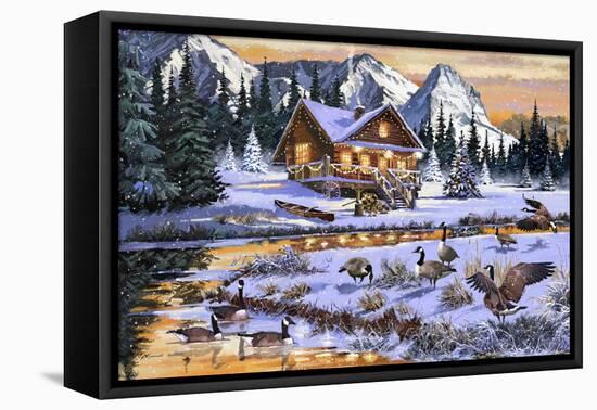 Geese on the Stream-The Macneil Studio-Framed Premier Image Canvas