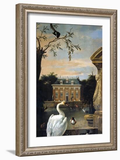 Gefluegel Im Hofe Eines Landhauses-Melchior d'Hondecoeter-Framed Giclee Print