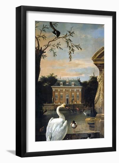 Gefluegel Im Hofe Eines Landhauses-Melchior d'Hondecoeter-Framed Giclee Print