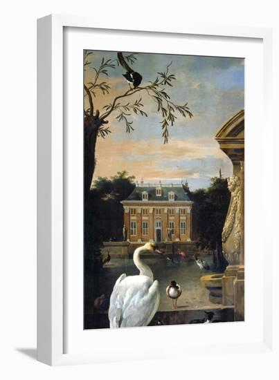 Gefluegel Im Hofe Eines Landhauses-Melchior d'Hondecoeter-Framed Giclee Print