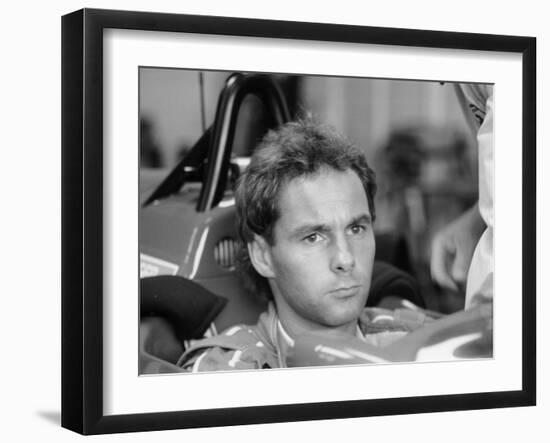 Gehard Berger with Ferrari, 1988-null-Framed Photographic Print