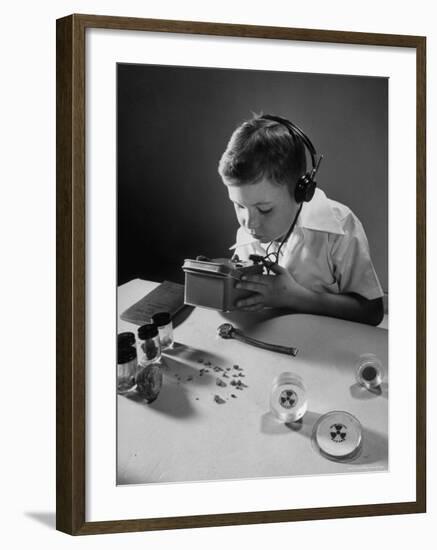 Geiger Counter with Earphones Sensitive Enough to Detect Radioactivity of a Watch-Bernard Hoffman-Framed Photographic Print