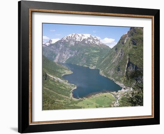 Geiranger Fjord Seen from Flydalsgjuvet, Western Fiordlands, Norway, Scandinaiva-Tony Waltham-Framed Photographic Print