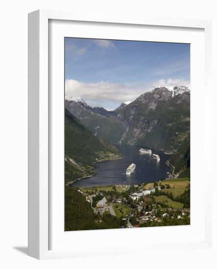 Geiranger Fjord, UNESCO World Heritage Site, More Og Romsdal, Norway, Scandinavia, Europe-Hans Peter Merten-Framed Photographic Print