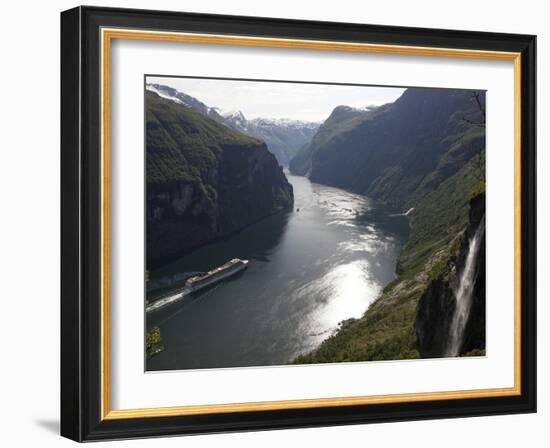 Geiranger Fjord, UNESCO World Heritage Site, More Og Romsdal, Norway, Scandinavia, Europe-Hans Peter Merten-Framed Photographic Print