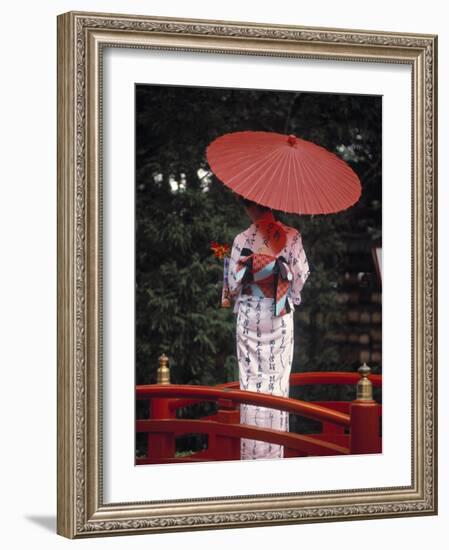 Geisha Girl with Kimono at Festival, Japan-Demetrio Carrasco-Framed Photographic Print