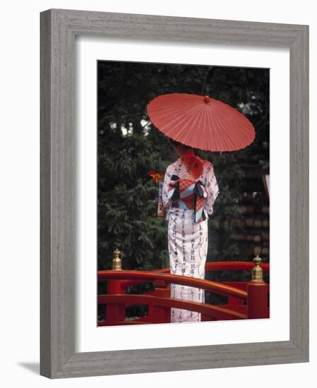 Geisha Girl with Kimono at Festival, Japan-Demetrio Carrasco-Framed Photographic Print