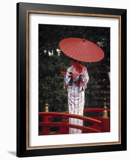 Geisha Girl with Kimono at Festival, Japan-Demetrio Carrasco-Framed Photographic Print