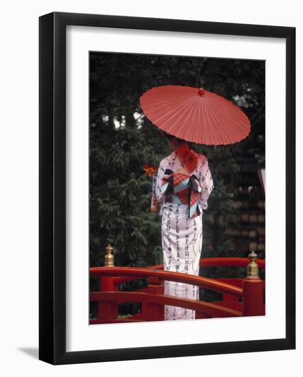 Geisha Girl with Kimono at Festival, Japan-Demetrio Carrasco-Framed Photographic Print